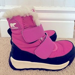 Sorel Whitney II Bright Lavender/Navy Waterproof Snow Boot Children’s 8